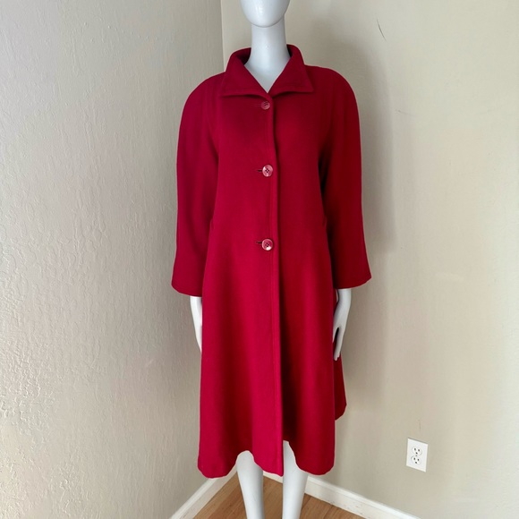 FLEURETTE Vintage 100% Camel Hair Red Swing Coat from I. Magnin - Picture 5 of 16